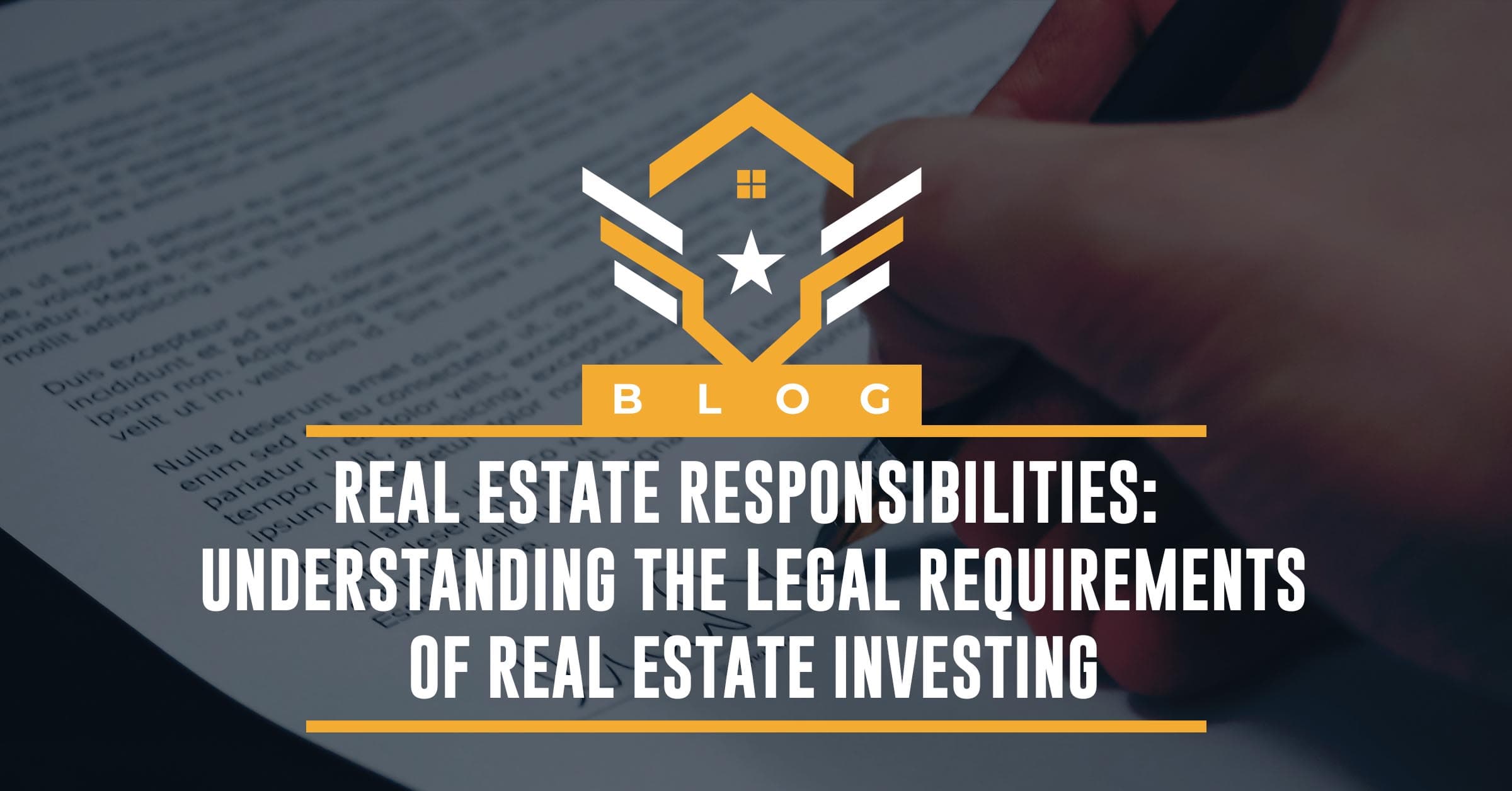 Understanding the Legal Requirements of Real Estate Investing